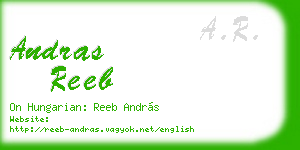 andras reeb business card